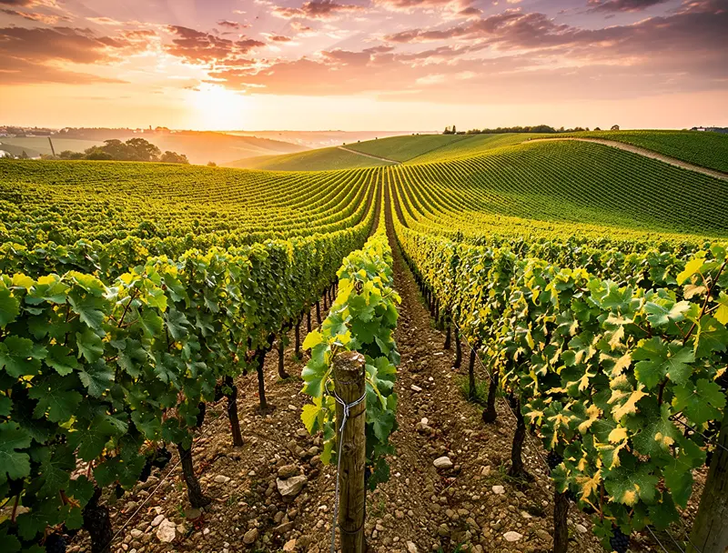Paysage autour de Bergerac en Dordogne